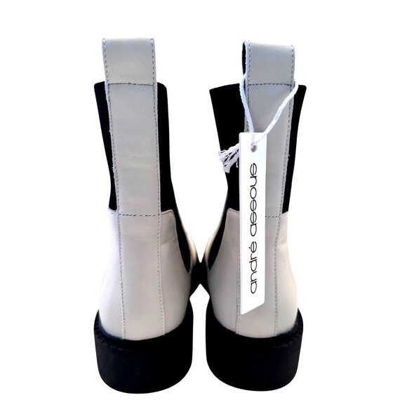 Andre Assous Violet Ivory/Black Size 6 M Women's Water Resistant Boot NWB - Picture 9 of 16